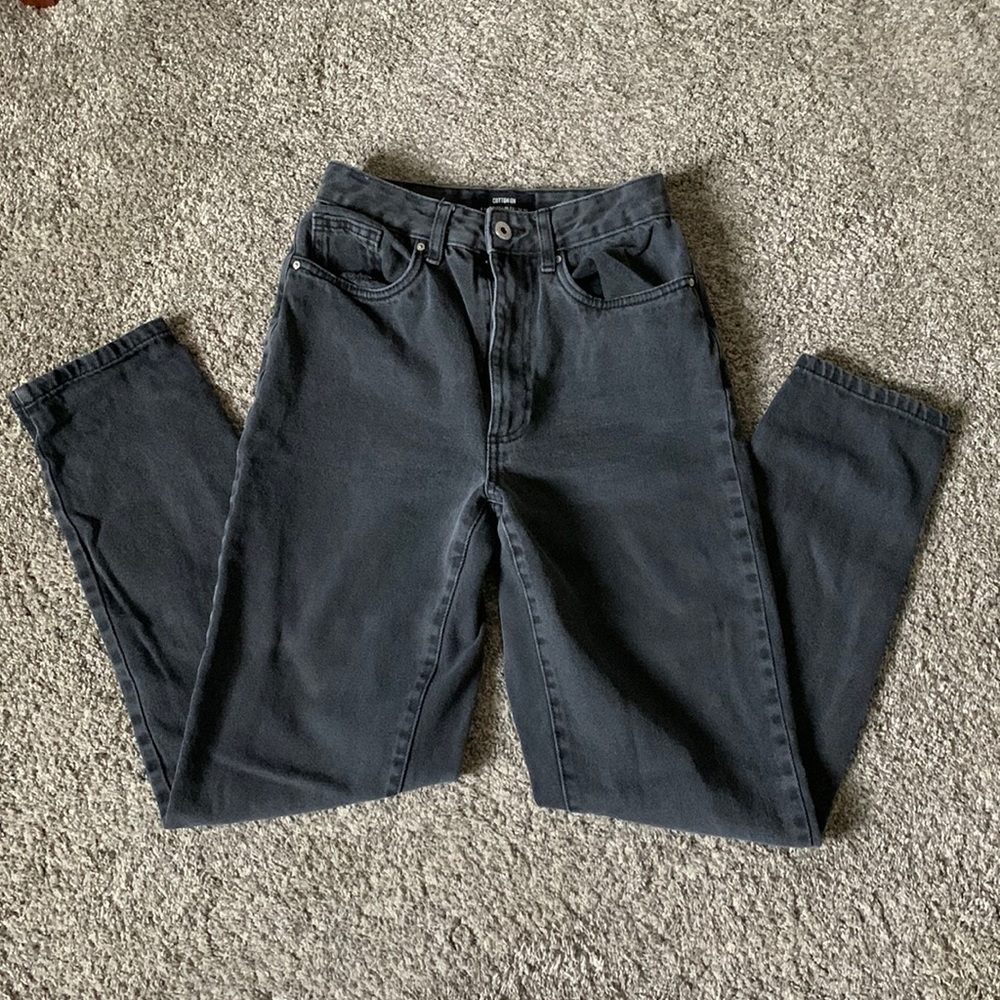 Cotton On Faded Black Mom Jeans